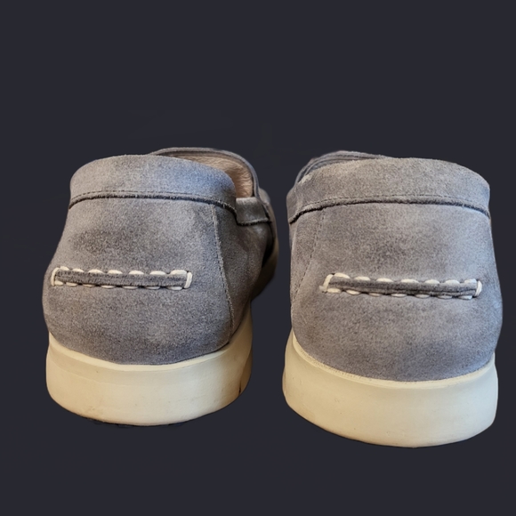 Birkenstock Blue-ish Grey Domingo Suede Leather Slip-on Casual ~Eur 43L / US 10 - Picture 3 of 10